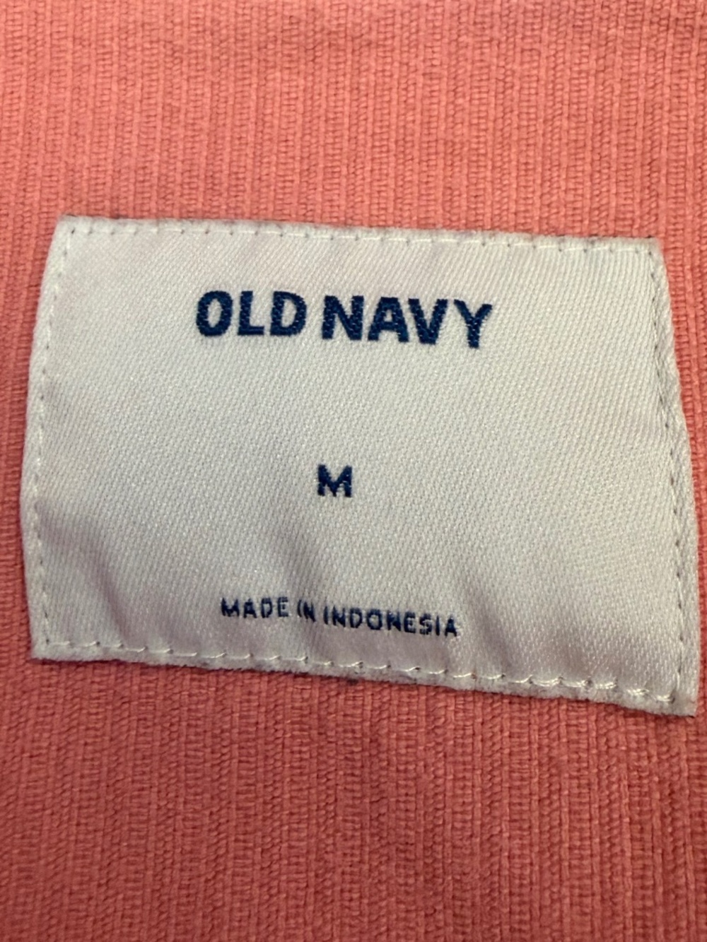 Old Navy Coral Pink Corduroy Jacket, button Front, Size Medium - Picture 10 of 13